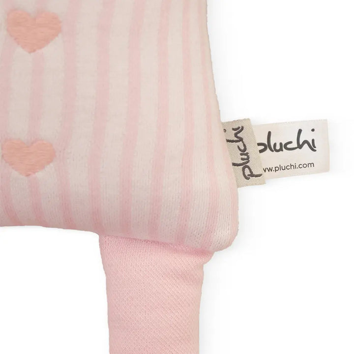 Pluchi Marcelle Bunny Cotton Knitted Stuffed Soft Toys for Babies / Kids - Pink, Soft Grey Melange and Ivory