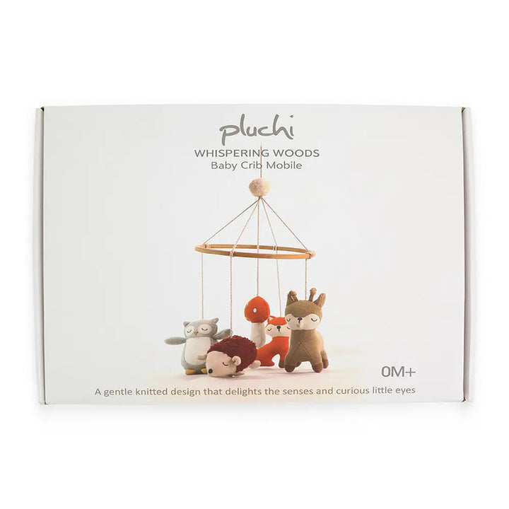Pluchi Premium 100% Knitted Cotton Nursery Crib Mobile Hanging - Whispering Woods Theme