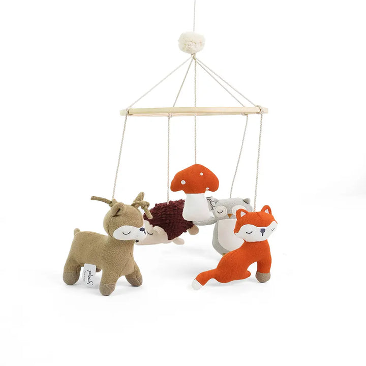 Pluchi Premium 100% Knitted Cotton Nursery Crib Mobile Hanging - Whispering Woods Theme