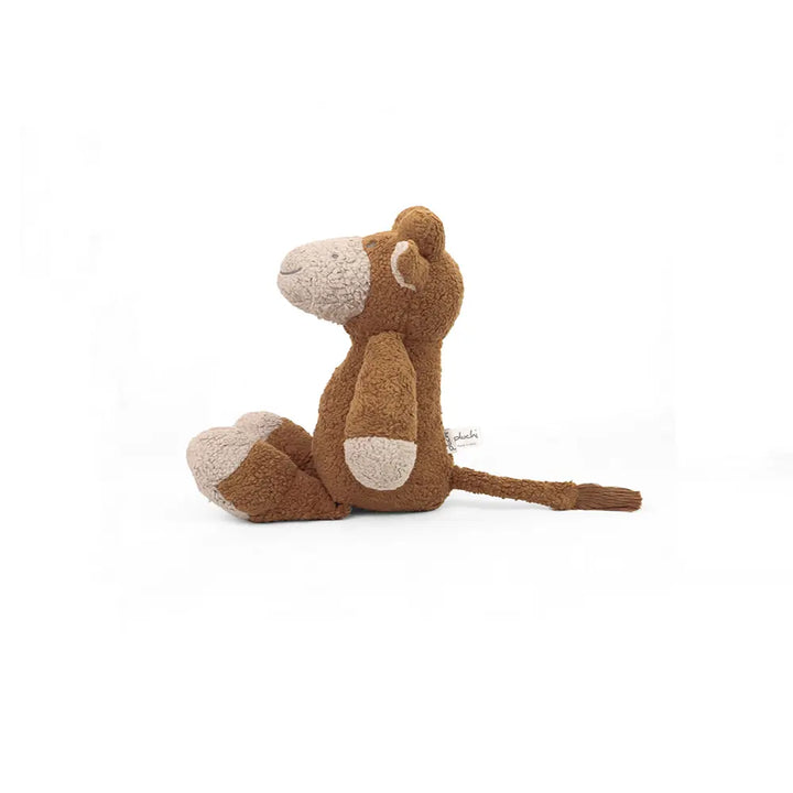 Pluchi Molly The Giraffe Cotton Knitted Stuffed Soft Toy - Pale Whisper &amp; Honey Gold