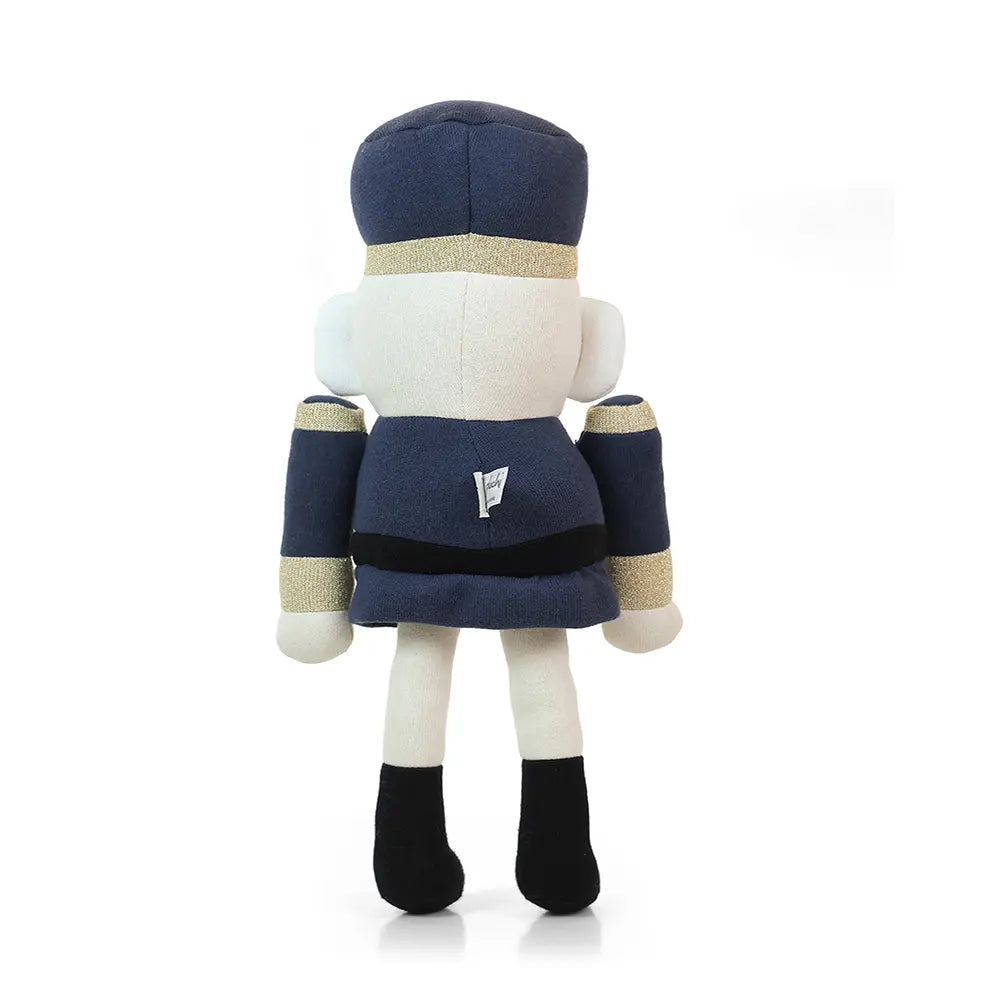 Pluchi The Royal Nutcracker Cotton Knitted Stuffed Soft Toy For Babies &amp; Kids - Tea Grey