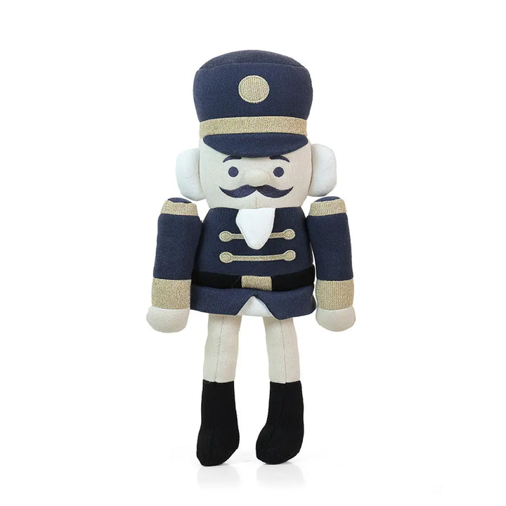 Pluchi The Royal Nutcracker Cotton Knitted Stuffed Soft Toy For Babies &amp; Kids - Tea Grey