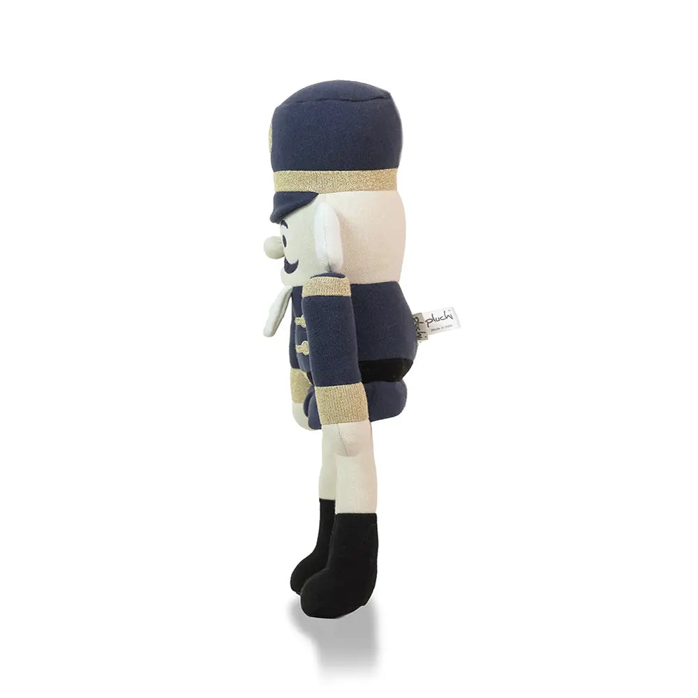 Pluchi The Royal Nutcracker Cotton Knitted Stuffed Soft Toy For Babies &amp; Kids - Tea Grey