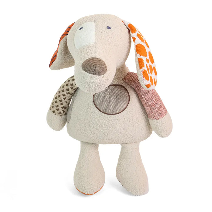 Pluchi Orla Dog Patchwork Friends Cotton Knitted Stuffed Soft Toy for Babies &amp; Kids - Multi Color