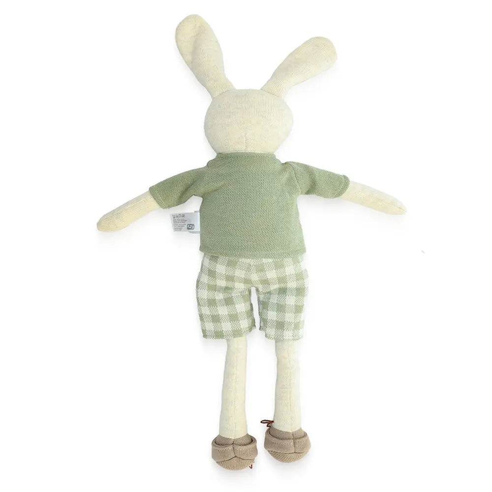 Pluchi Percy Purrlock Topy Mint, Natural &amp; Dove Beige Color Pillow Cotton Knitted Stuffed Soft Toy