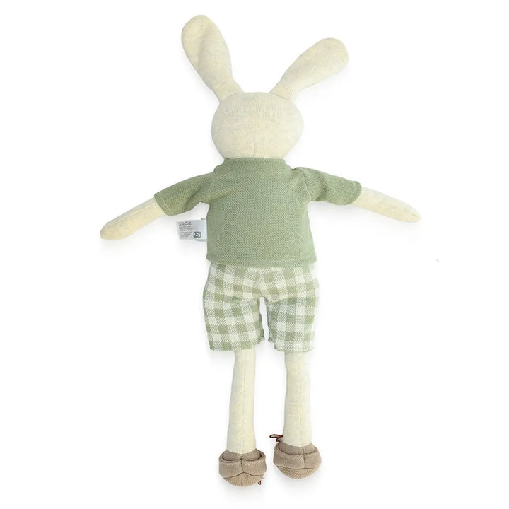Pluchi Percy Purrlock Topy Mint, Natural &amp; Dove Beige Color Pillow Cotton Knitted Stuffed Soft Toy
