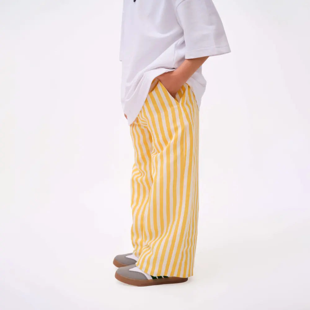 Krawl Kids Striped Pants - Yellow &amp; White