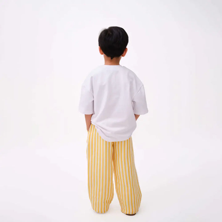 Krawl Kids Striped Pants - Yellow &amp; White