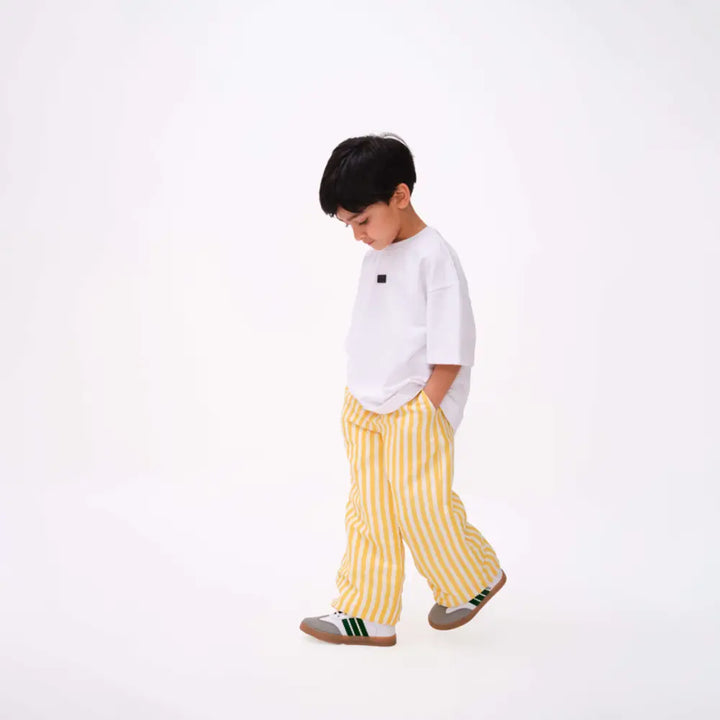 Krawl Kids Striped Pants - Yellow &amp; White