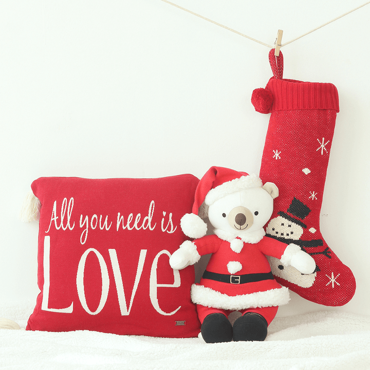 Pluchi Santa Bear - Cotton Knitted Stuffed Soft Toy