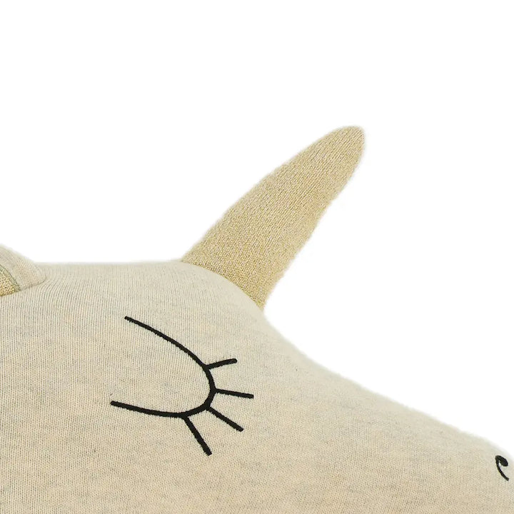 Pluchi Sweet Unicors Cotton Knitted Stuffed Soft Toy - Tuscansun Mustard &amp; Black