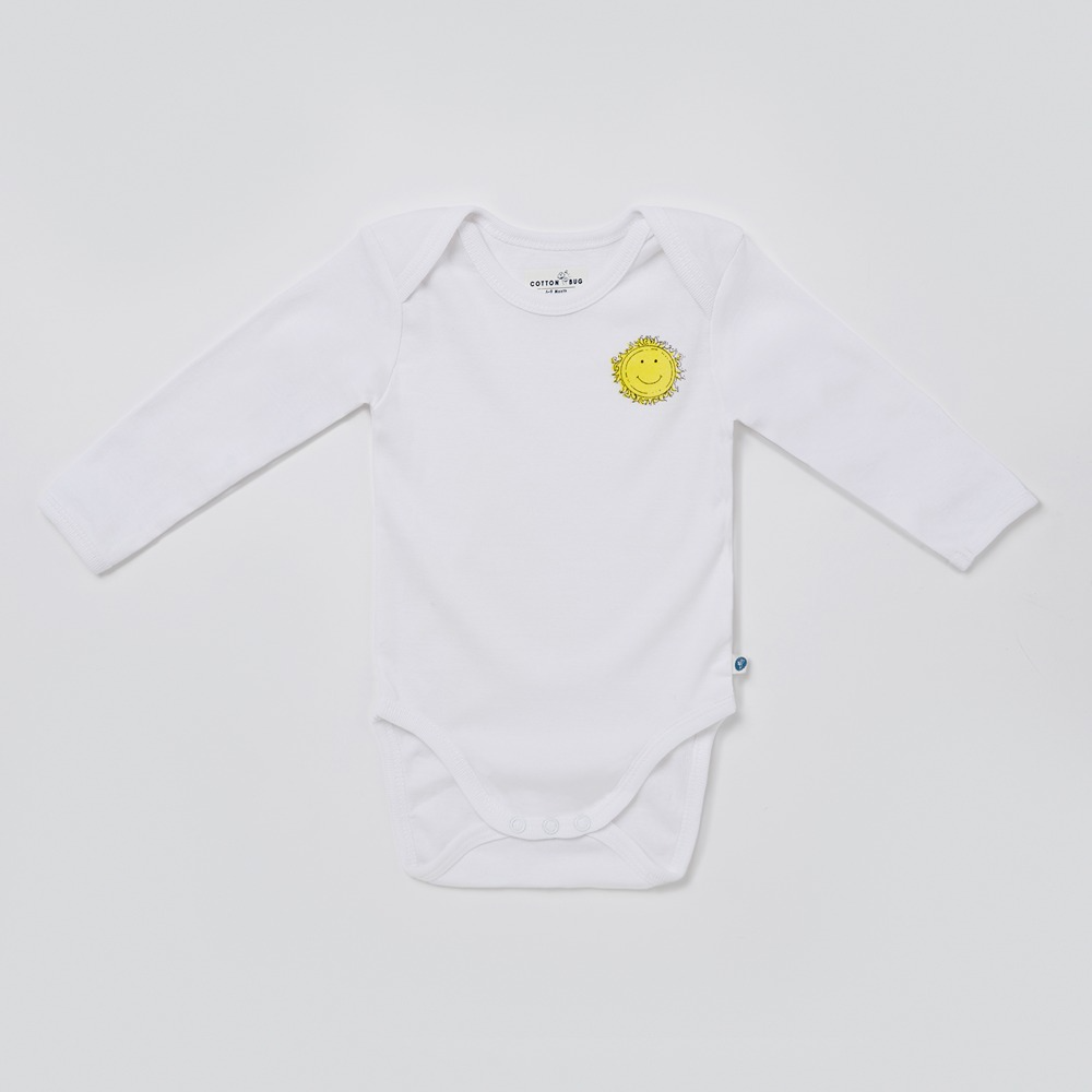 Cotton Bug Full Sleeves Romper - Set of 3 - Sun Moon