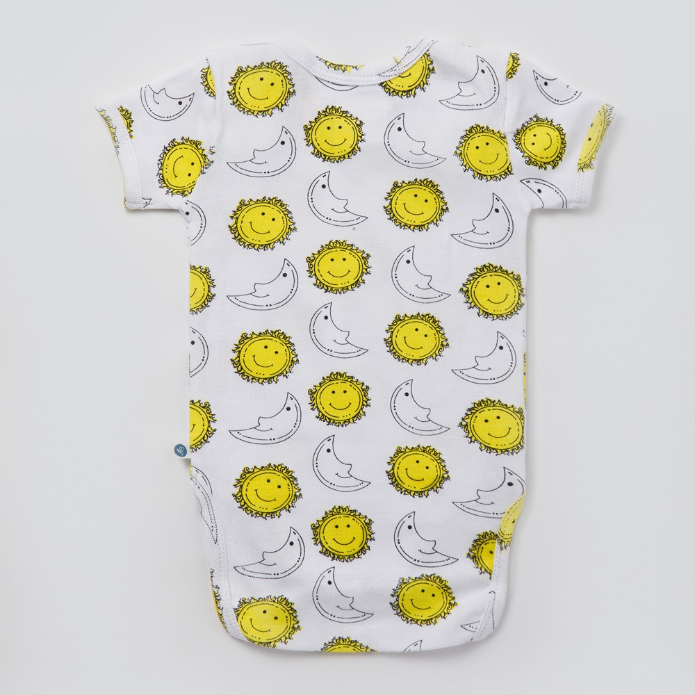 Cotton Bug Half Sleeves Romper - Set of 3 - Sun Moon