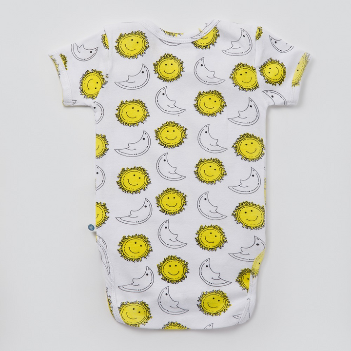 Cotton Bug Half Sleeves Romper - Set of 3 - Sun Moon