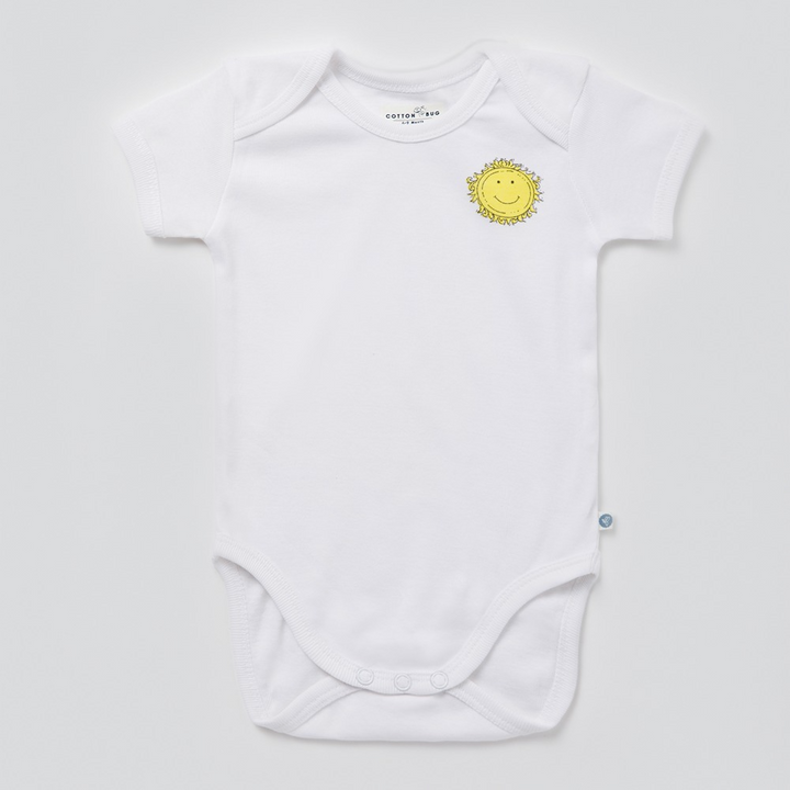 Cotton Bug Half Sleeves Romper - Set of 3 - Sun Moon