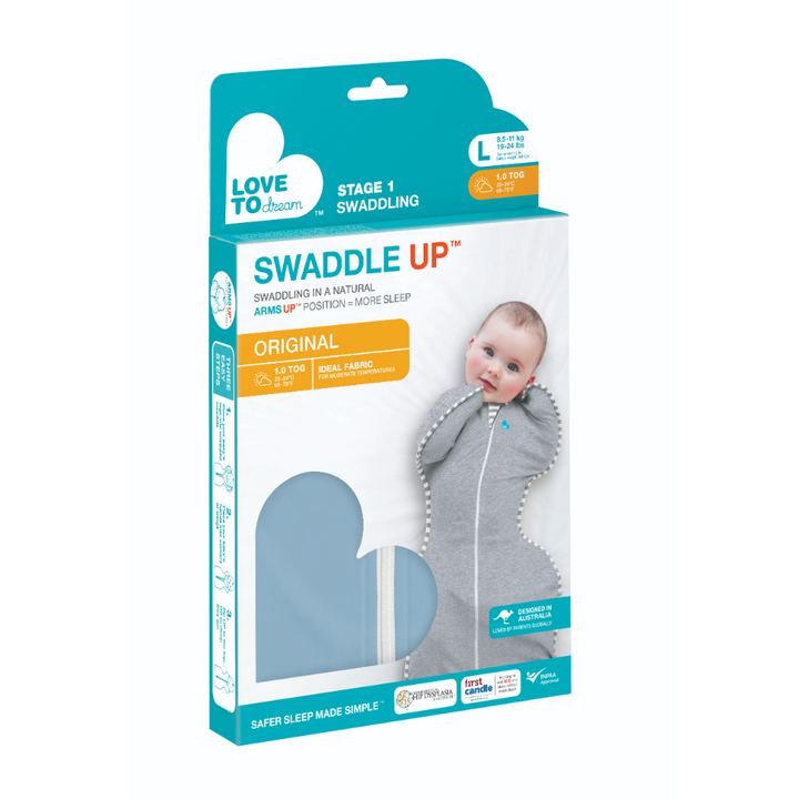 Love to Dream Swaddle Up™ - 1.0T - Stretch Cotton - Dusty Blue