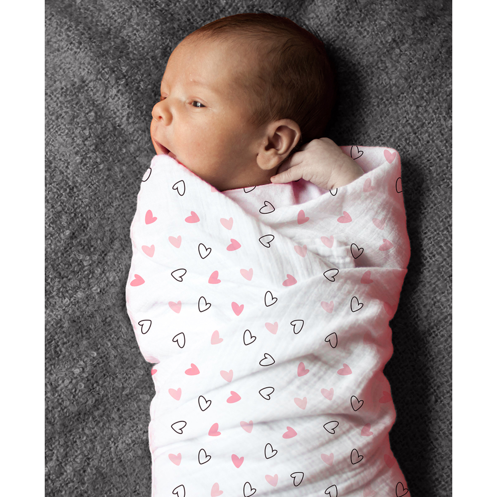 The White Cradle 100% Organic Cotton Baby Swaddle (Pack of 2)