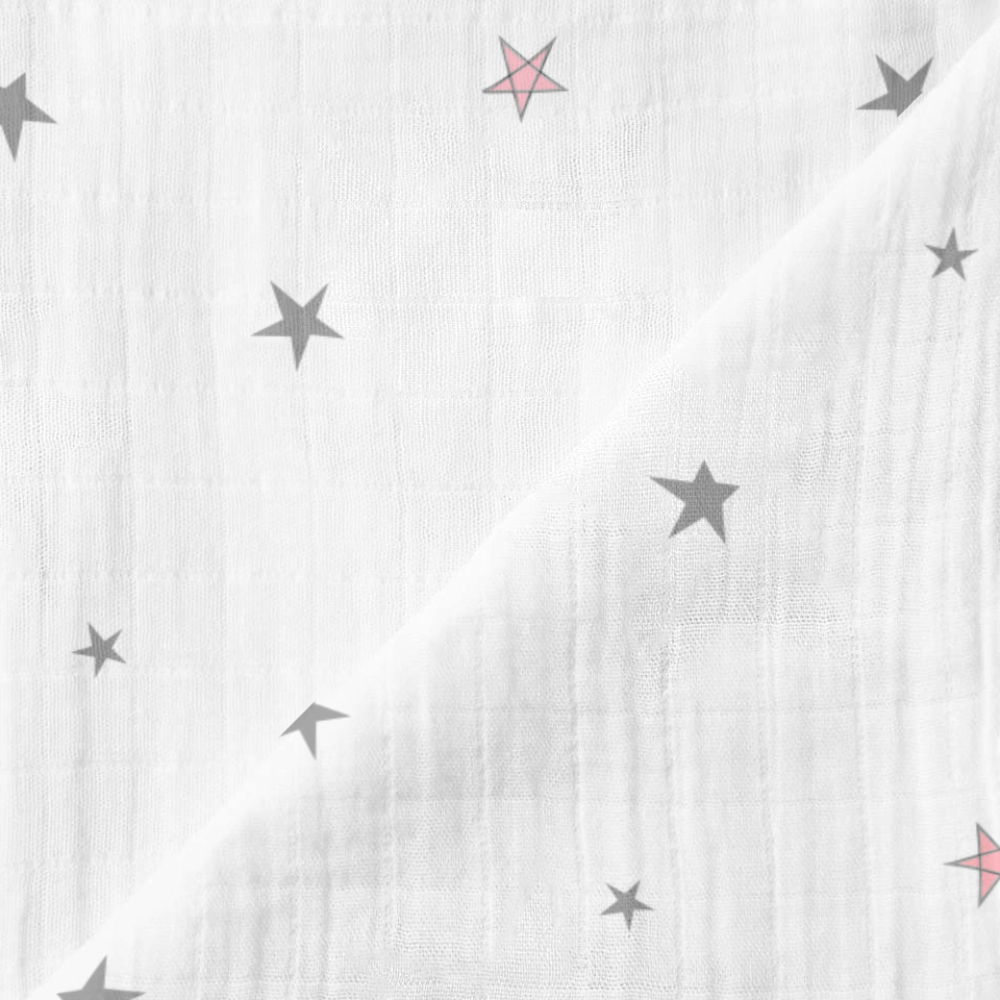 The White Cradle Baby Nursery Swaddle Blanket Wrap 2pcs - Pink &amp; Grey
