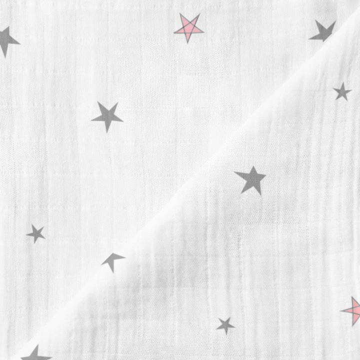 The White Cradle Baby Nursery Swaddle Blanket Wrap 2pcs - Pink &amp; Grey