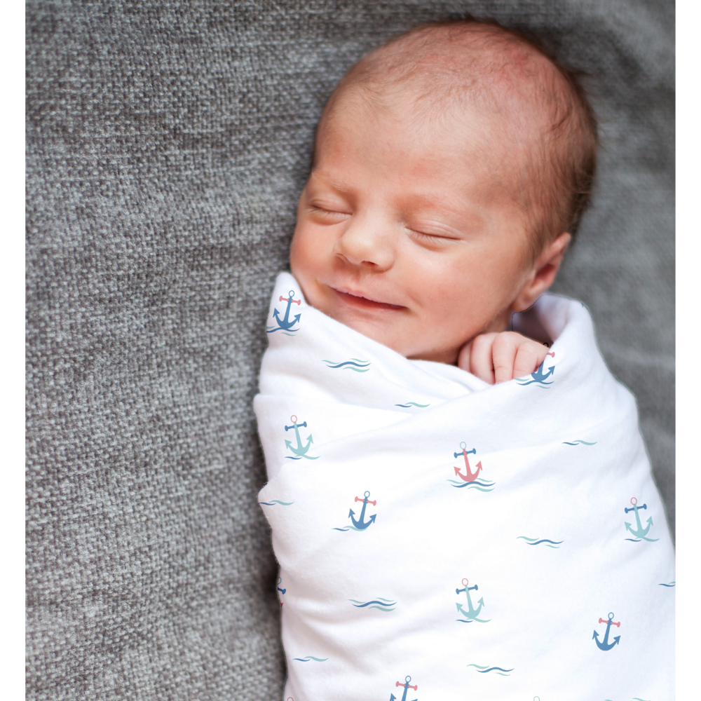 The White Cradle Printed Swaddle Wrap - 100% Organic Cotton