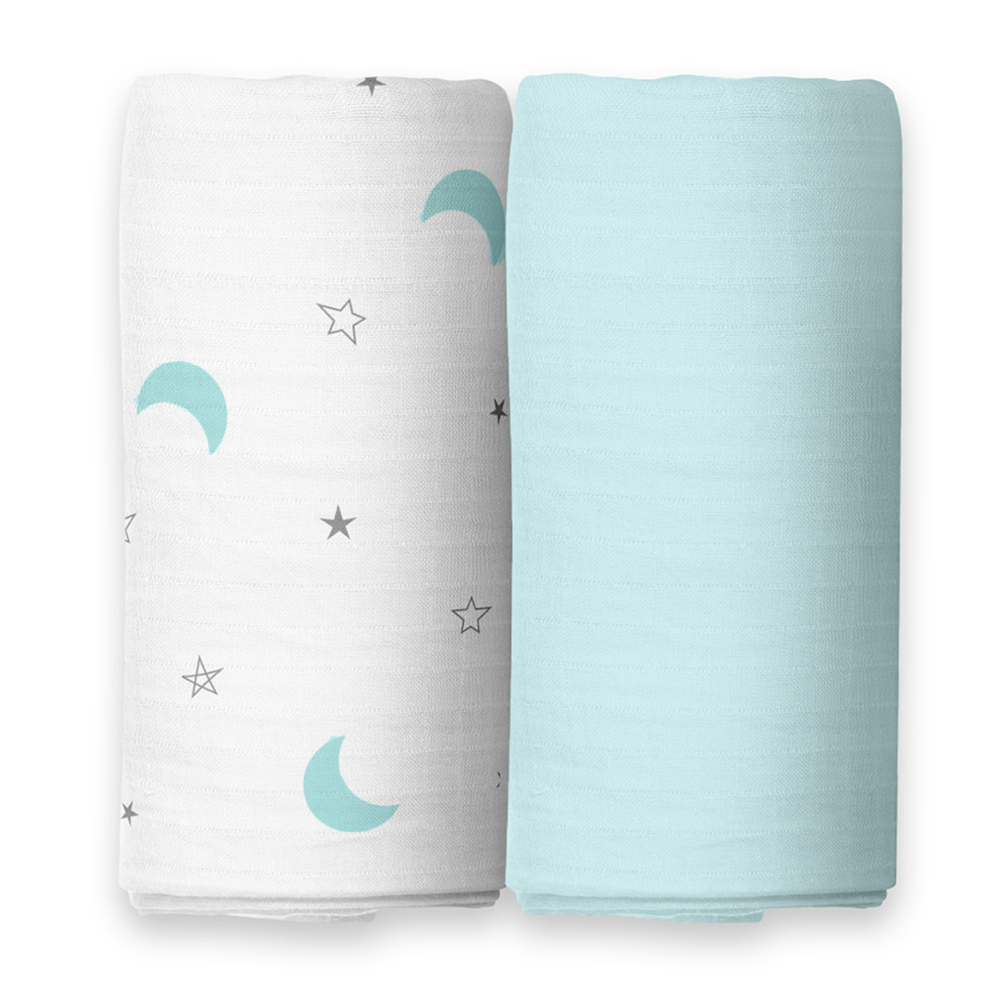 The White Cradle Baby Nursery Swaddle Blanket Wrap 2pcs