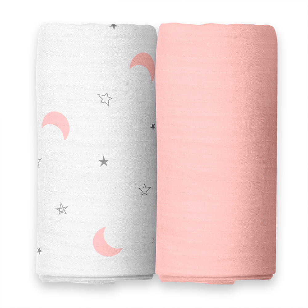 The White Cradle Baby Nursery Swaddle Blanket Wrap 2pcs