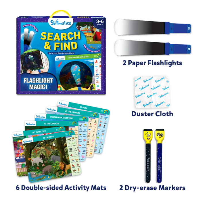 Skillmatics Preschool Learning Activity - Search and Find Flashlight Magic