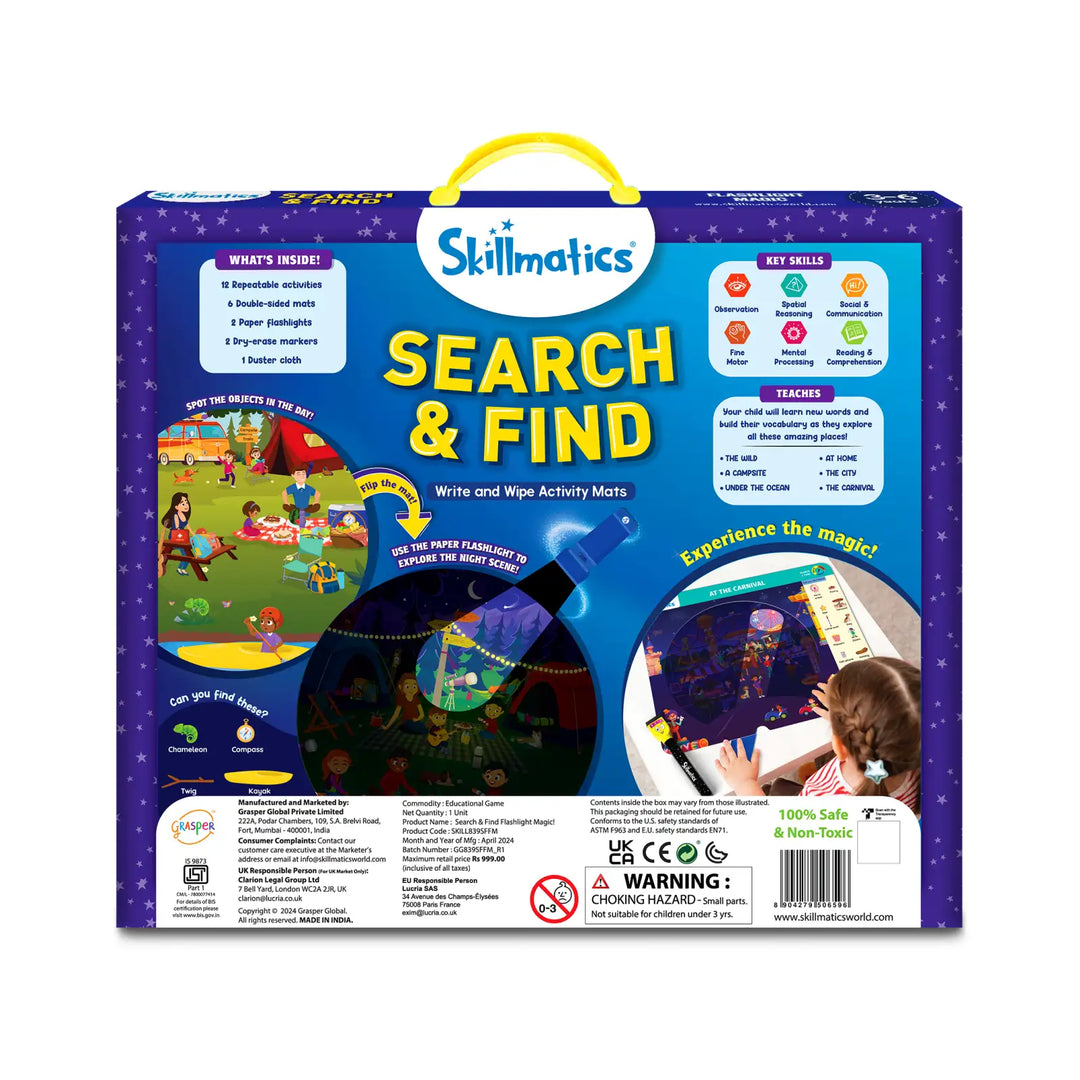 Skillmatics Preschool Learning Activity - Search and Find Flashlight Magic