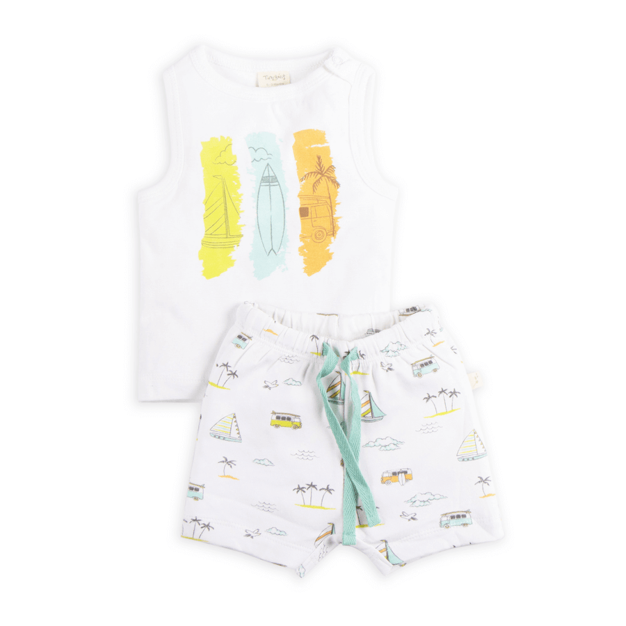 Tiny Twig Singlet Set Sail Boat
