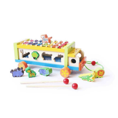 Musical Animal Wooden Toy Truck