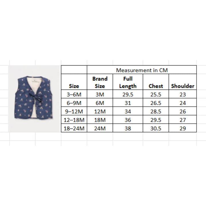 Early Sunday Milly Baby Quilted Gilet For Girls - Ditsy Bouquet Navy