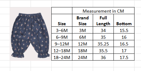Early Sunday Poppy Baby Bloomer Trousers For Girls - Ditsy Bouquet Navy