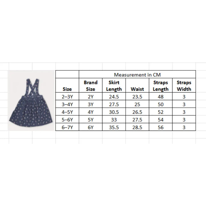 Early Sunday Annie Skirt For Girls - Ditsy Bouquet Navy