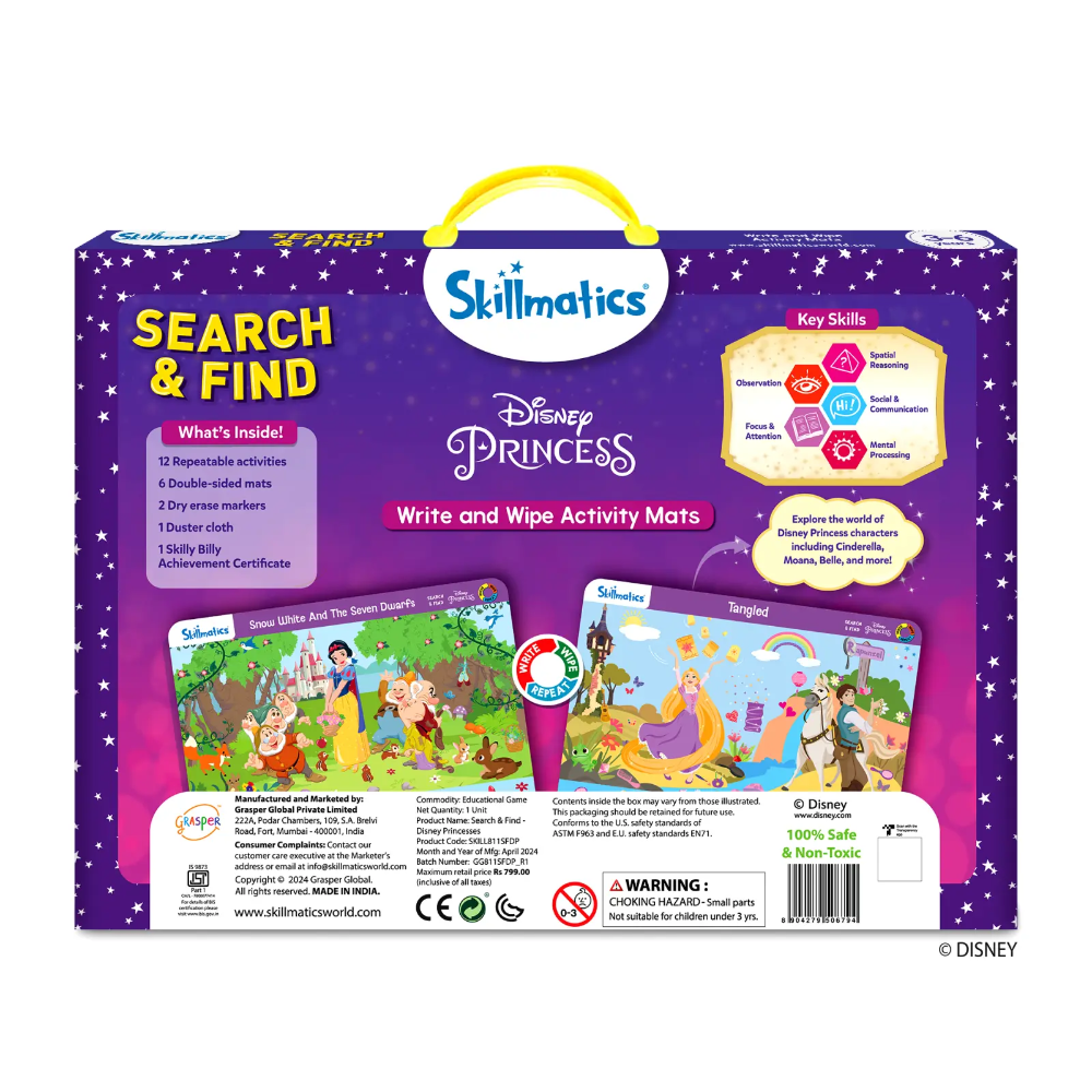 Skillmatics Preschool Learning Activity - Search and Find Disney Princess