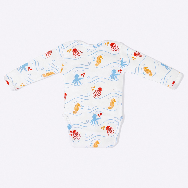 Cotton Bug Full Sleeves Romper Set of 3 - Sea World