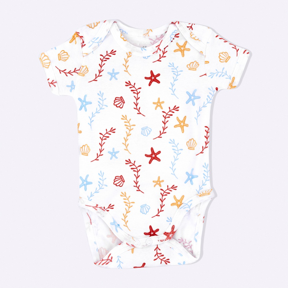 Cotton Bug Half Sleeves Romper Set of 3 - Sea World