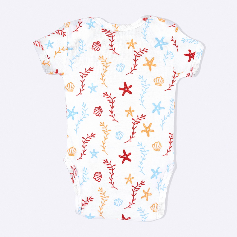 Cotton Bug Half Sleeves Romper Set of 3 - Sea World