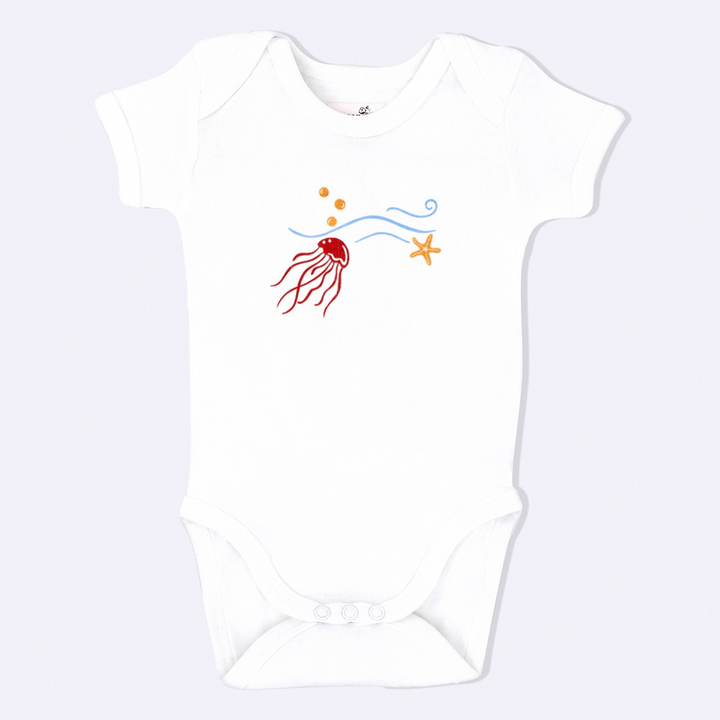 Cotton Bug Half Sleeves Romper Set of 3 - Sea World