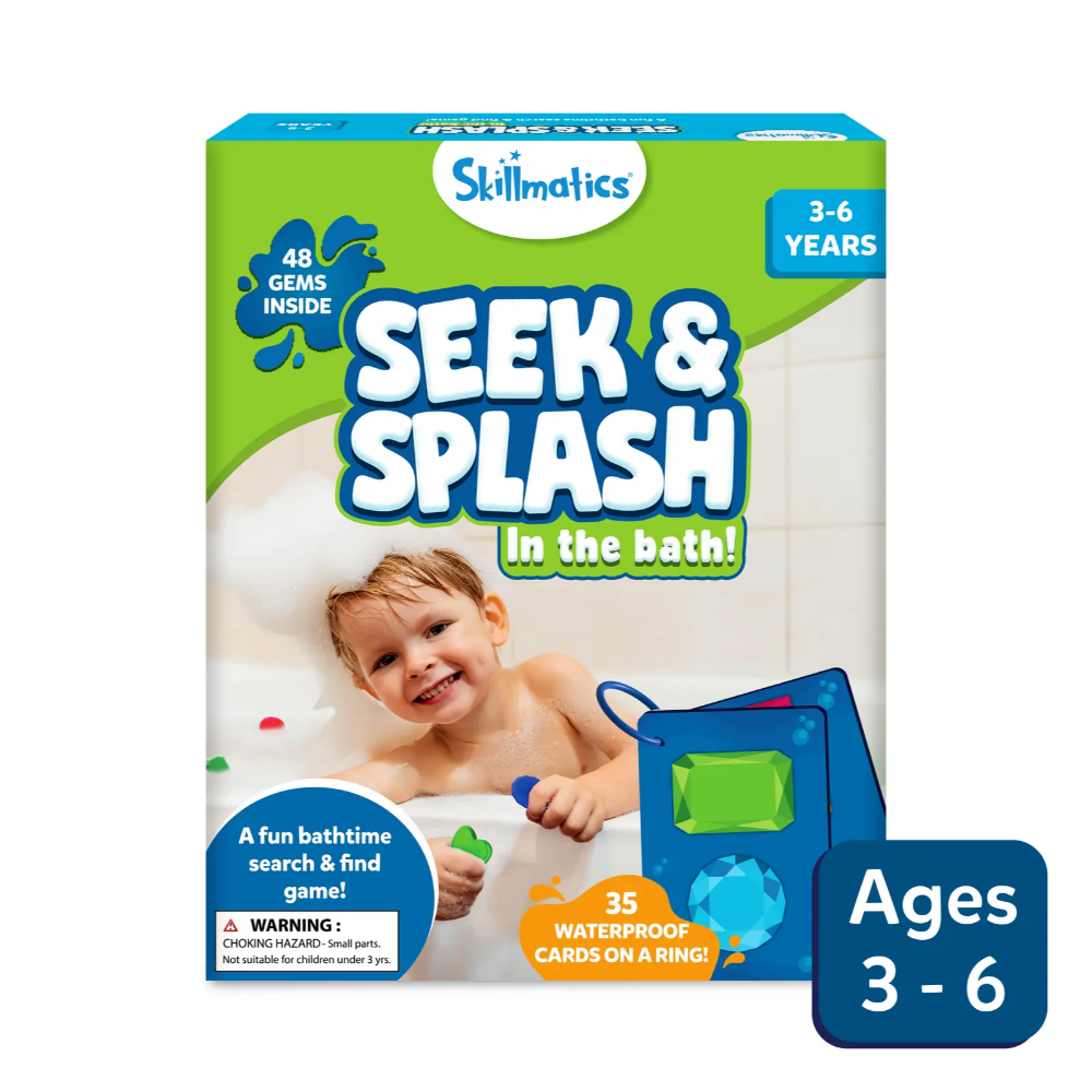 Skillmatics Seek & Splash Bath Toys - Search and Find Gem Game