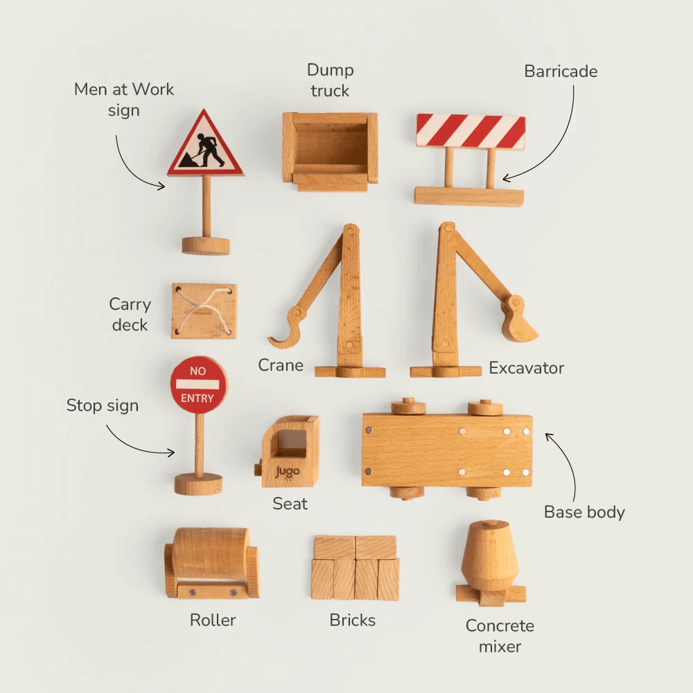 Jugo Play Magnetic Build-It Construction Vehicles