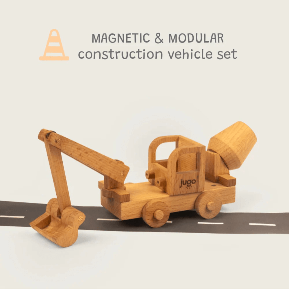 Jugo Play Magnetic Build-It Construction Vehicles