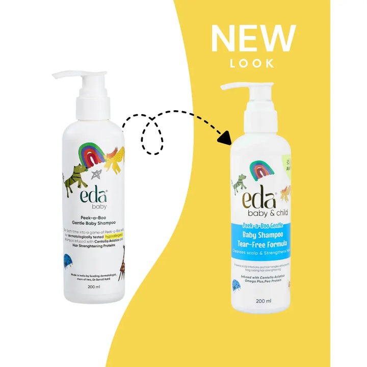 Eda Baby &amp; Child Peek-a-Boo Gentle Baby Shampoo | Mild &amp; Tear-Free Formula for Soft and Healthy Hair