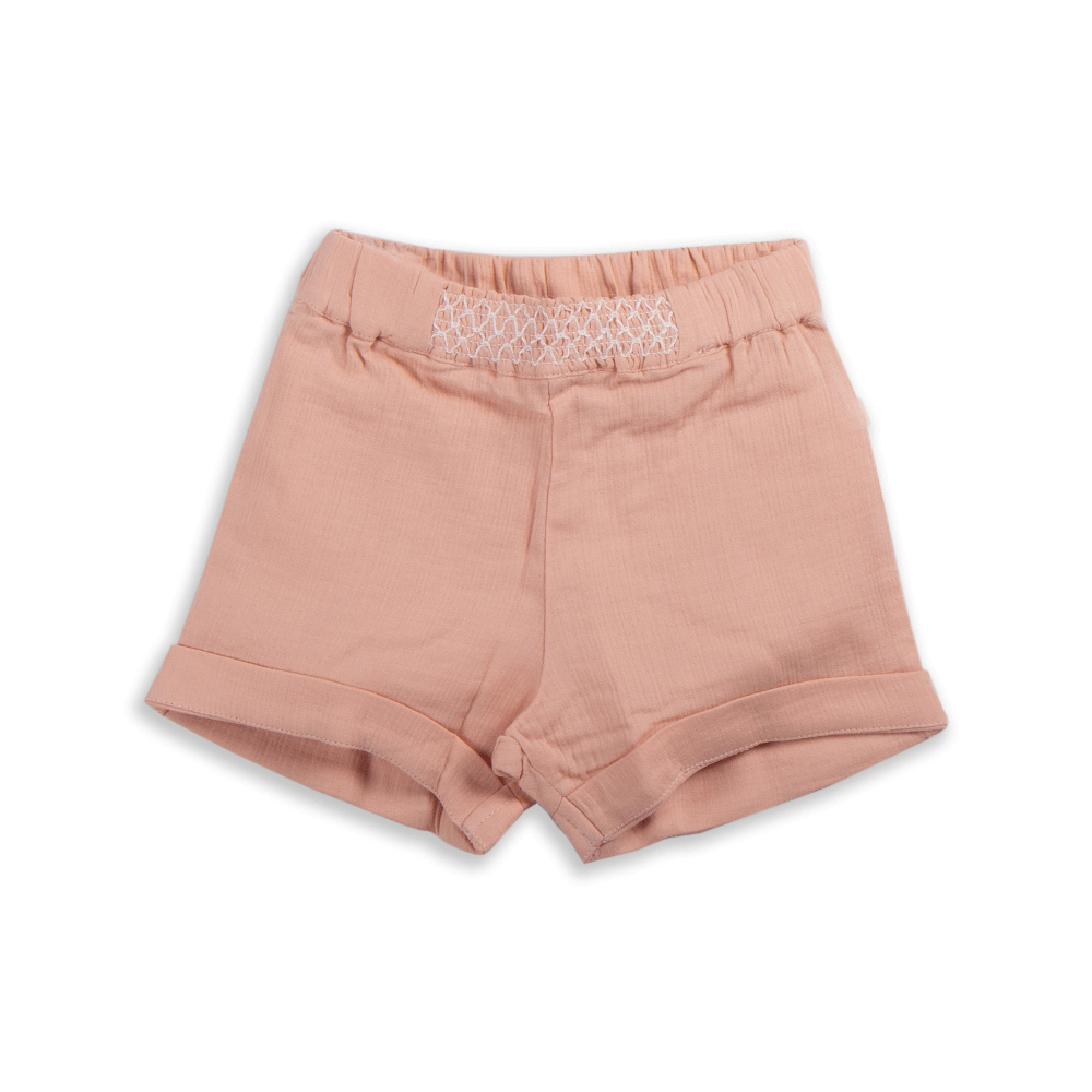 Tiny Twig Smock Shorts Apricot Blush