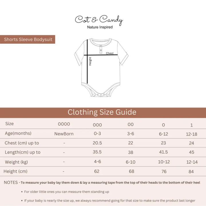 Cot &amp; Candy Baby Organic Short Sleeve Bodysuit - Farm Animals