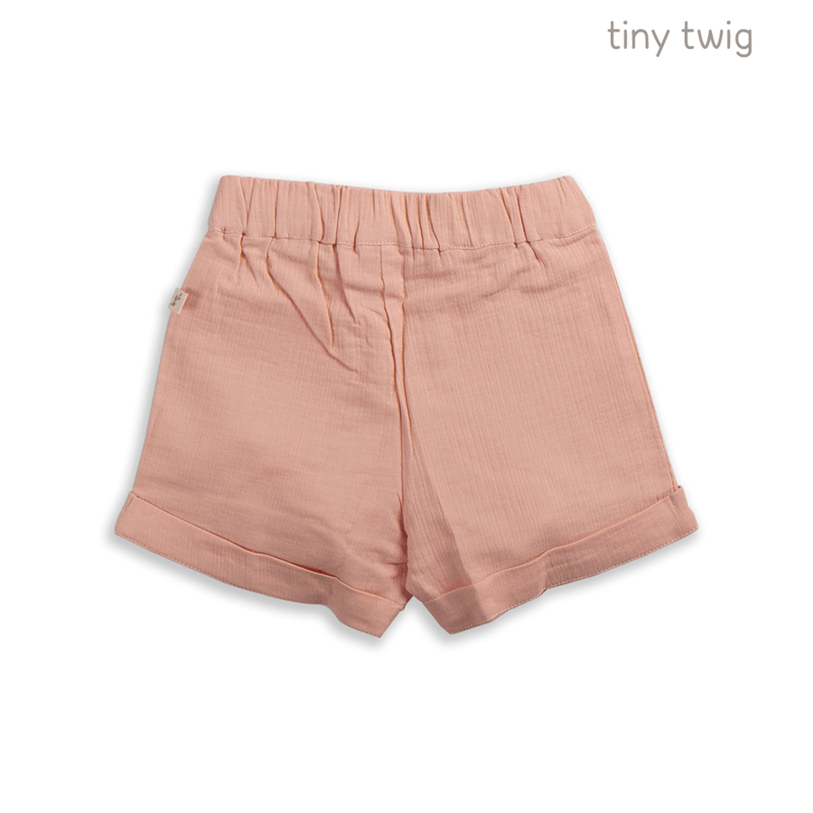 Tiny Twig Smock Shorts Apricot Blush