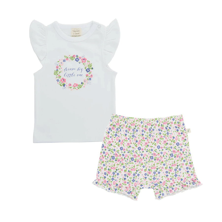 Tiny Twig Singlet Set Summer Flowers