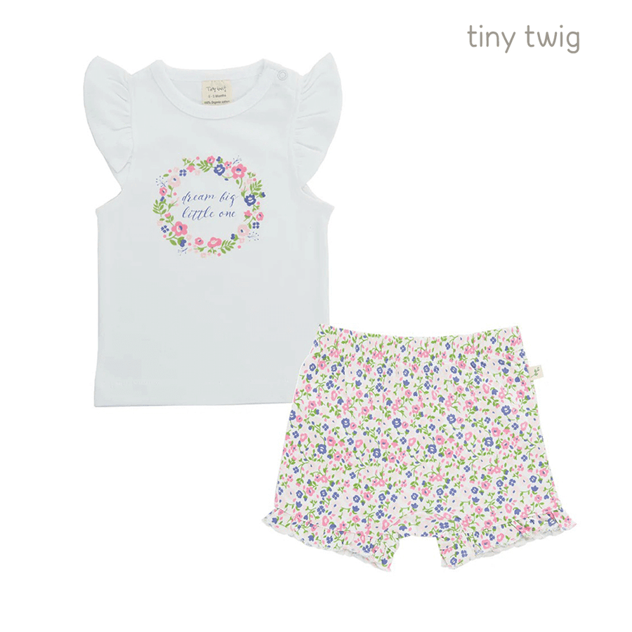 Tiny Twig Singlet Set Summer Flowers