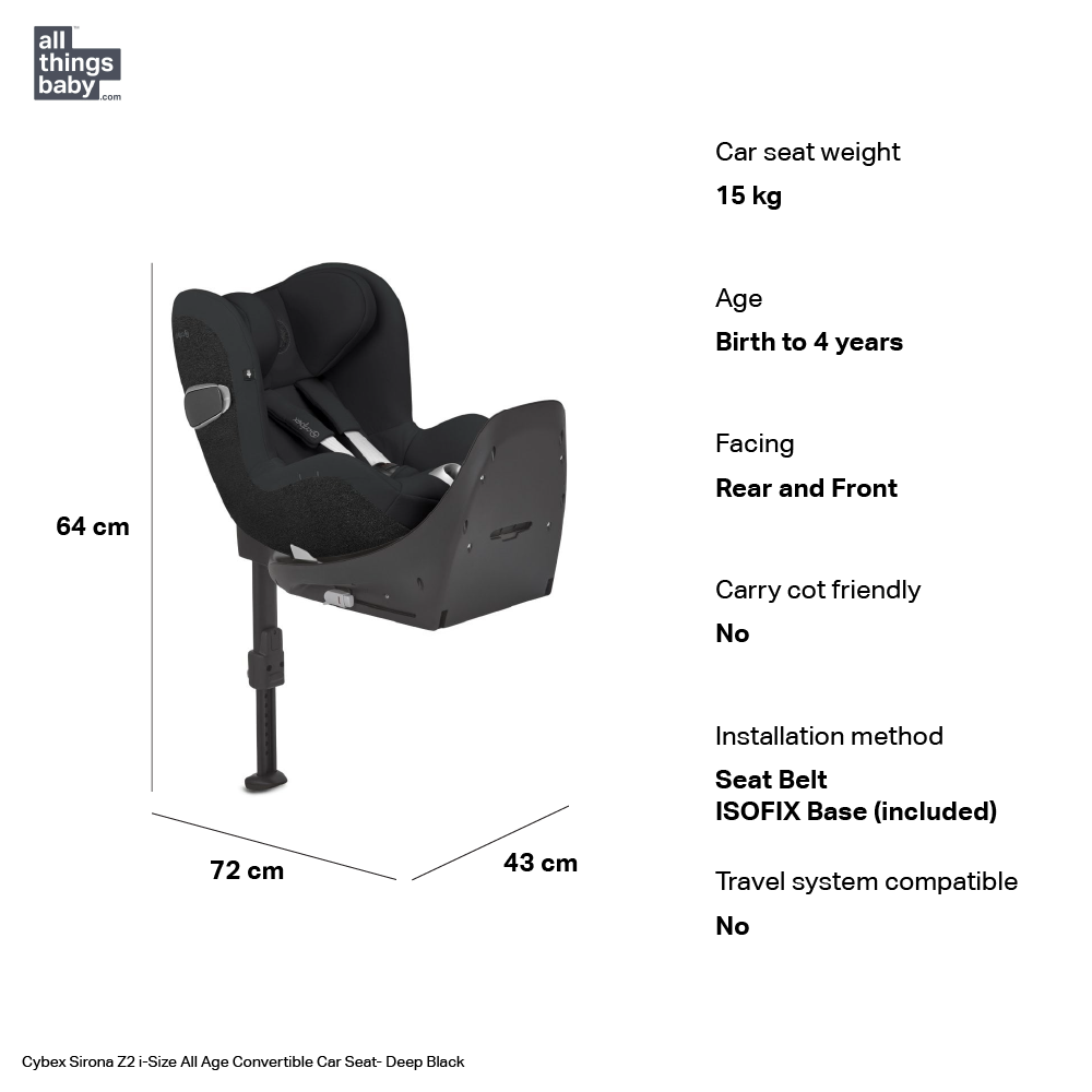 Cybex Sirona Z2 i-Size All Age Convertible Car Seat