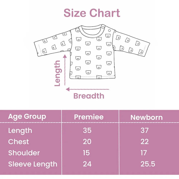 Prekies Newborn Baby Essentials Gift Set - 10-Piece Bear Print Set - Cream &amp; Beige