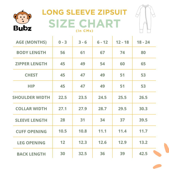Bubz Bamboo Baby Zipsuit - Two-way zip sleepsuit - Barn